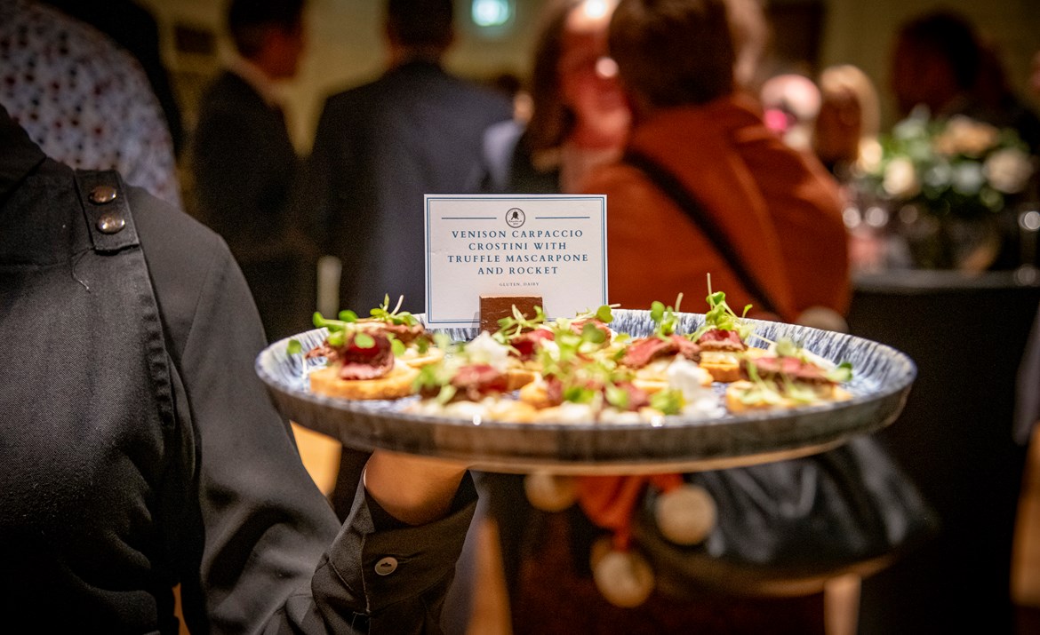 Panmure House Reception Canapes plate