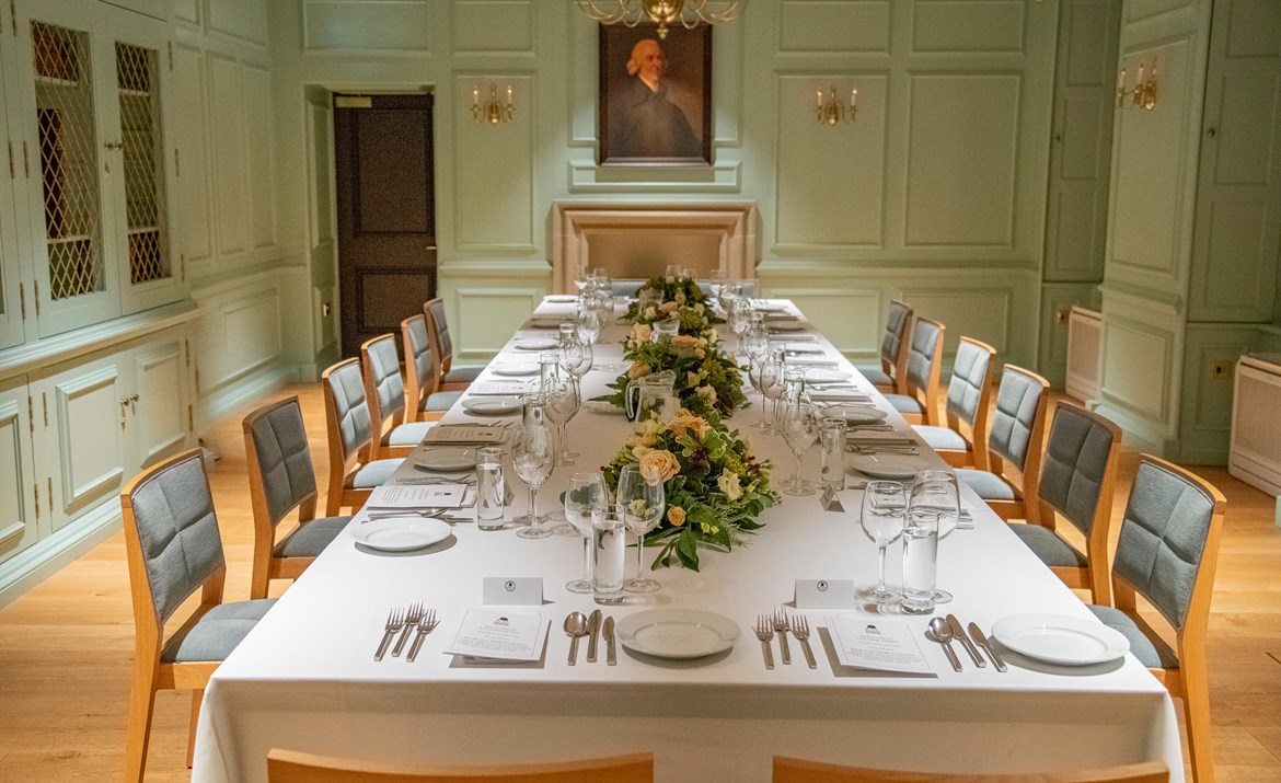 Panmure House formal dining room table setting